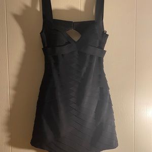 Sherri Hill - Black Bandage Sweetheart Dress with Open Back - Size 8